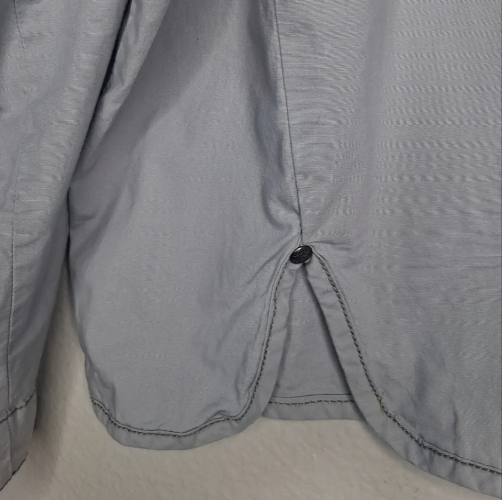 Lane Bryant Lightweight Jacket 3/4 Sleeve Gray Embroidered Plus Size 28